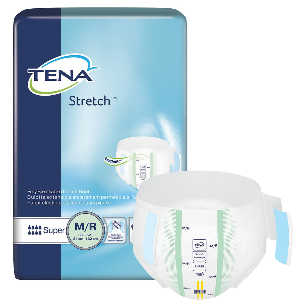 TenaÂ¨ StretchÂª Super Incontinence Brief, Medium