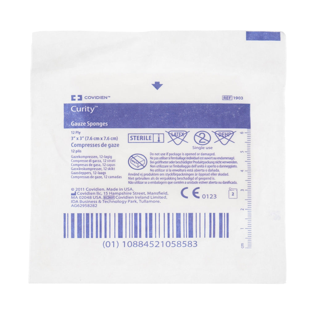 CurityÂª Sterile USP Type VII Gauze sponge, 3 x 3 Inch