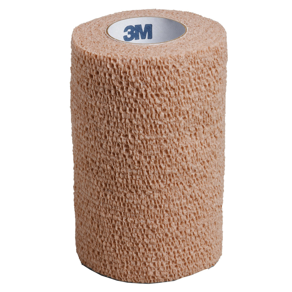 3MÂª CobanÂª Self-Adherent Cohesive Bandage, 4 Inch x 5 Yard, Tan, Standard Compression