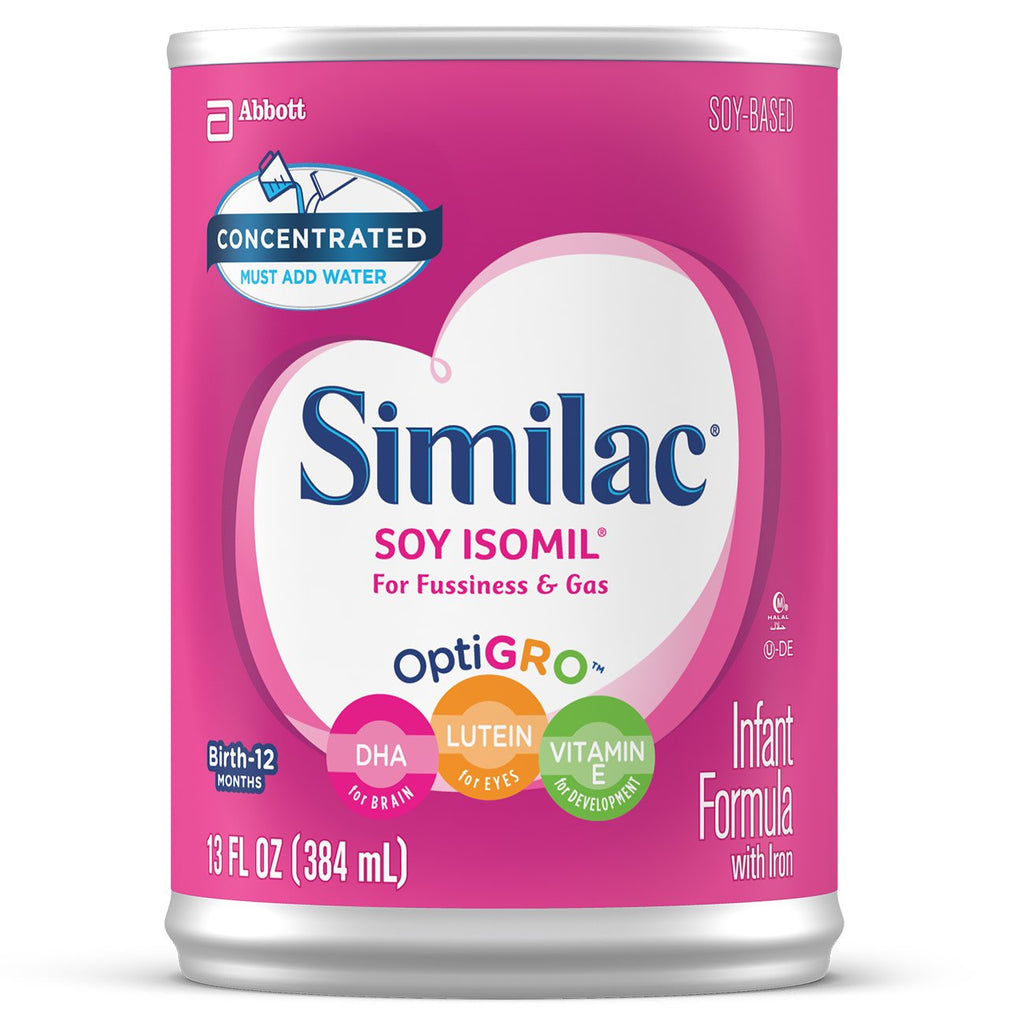 SimilacÂ¨ Soy IsomilÂ¨ For Fussiness and Gas Liquid Concentrate Infant Formula, 13 oz. Can