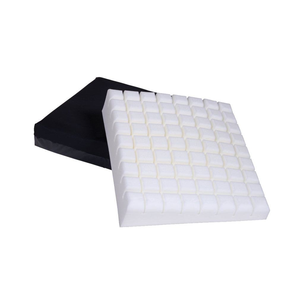 Geo-MattÂ¨ Wedge Cushion, 20 in. W x 18 in. D x 2H - 4 in. H, Foam, Black, Non-inflatable