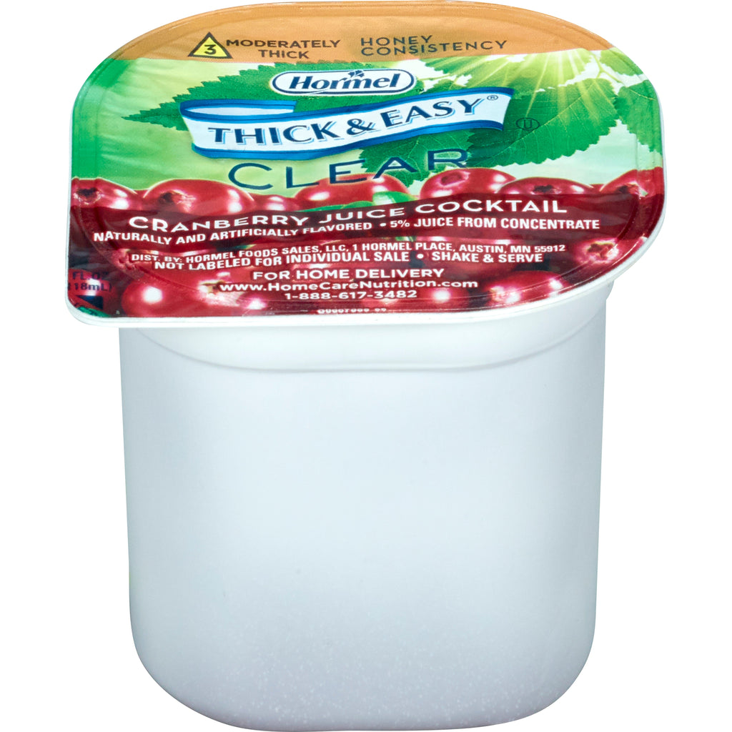 Thick & EasyÂ¨ Clear Honey Consistency Cranberry Juice Thickened Beverage, 4 oz. Cup