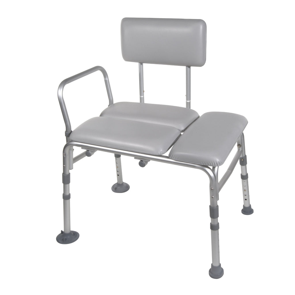 driveÂª Aluminum Knocked Down Bath Transfer Bench, 17_ Ã 21_ Inch Seat Height