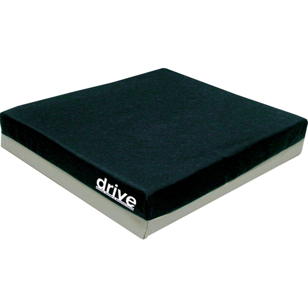 Gel "E" Seat Cushion, 18 in. W x 16 in. D x 2 in. H, Gel / Foam, Blue, Non-inflatable