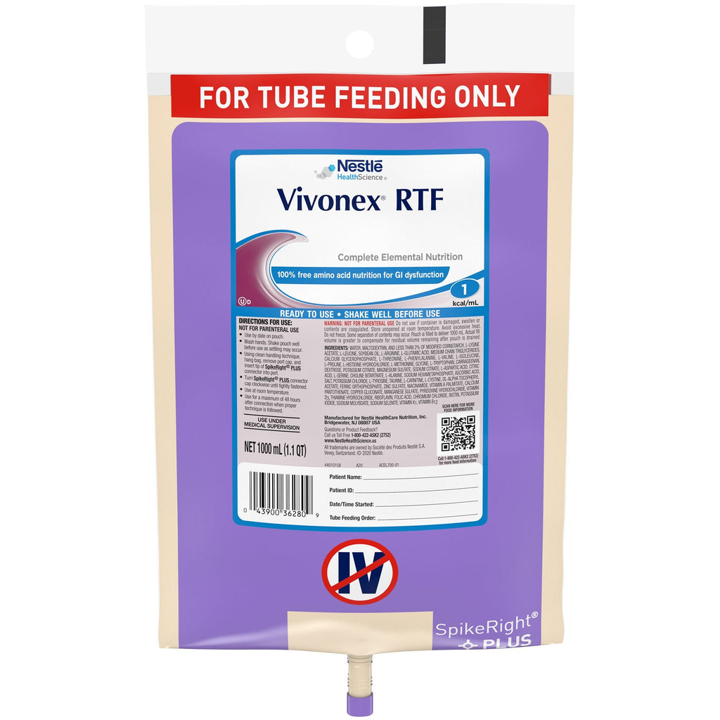 VivonexÂ¨ RTF Ready to Hang Tube Feeding Formula, 33.8 oz. Bag