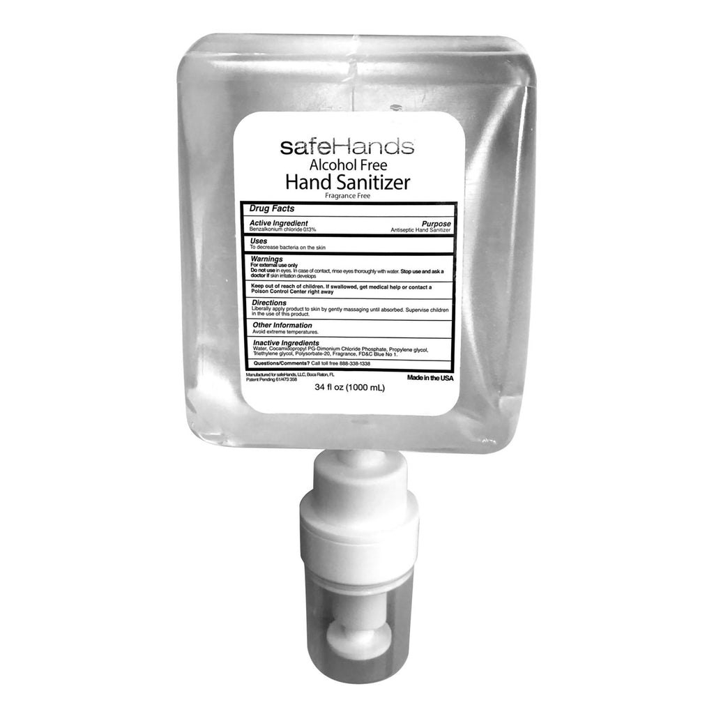 SafeHandsÂ¨ Alcohol-Free Hand Sanitizer 1000 mL Dispenser Refill Bottle