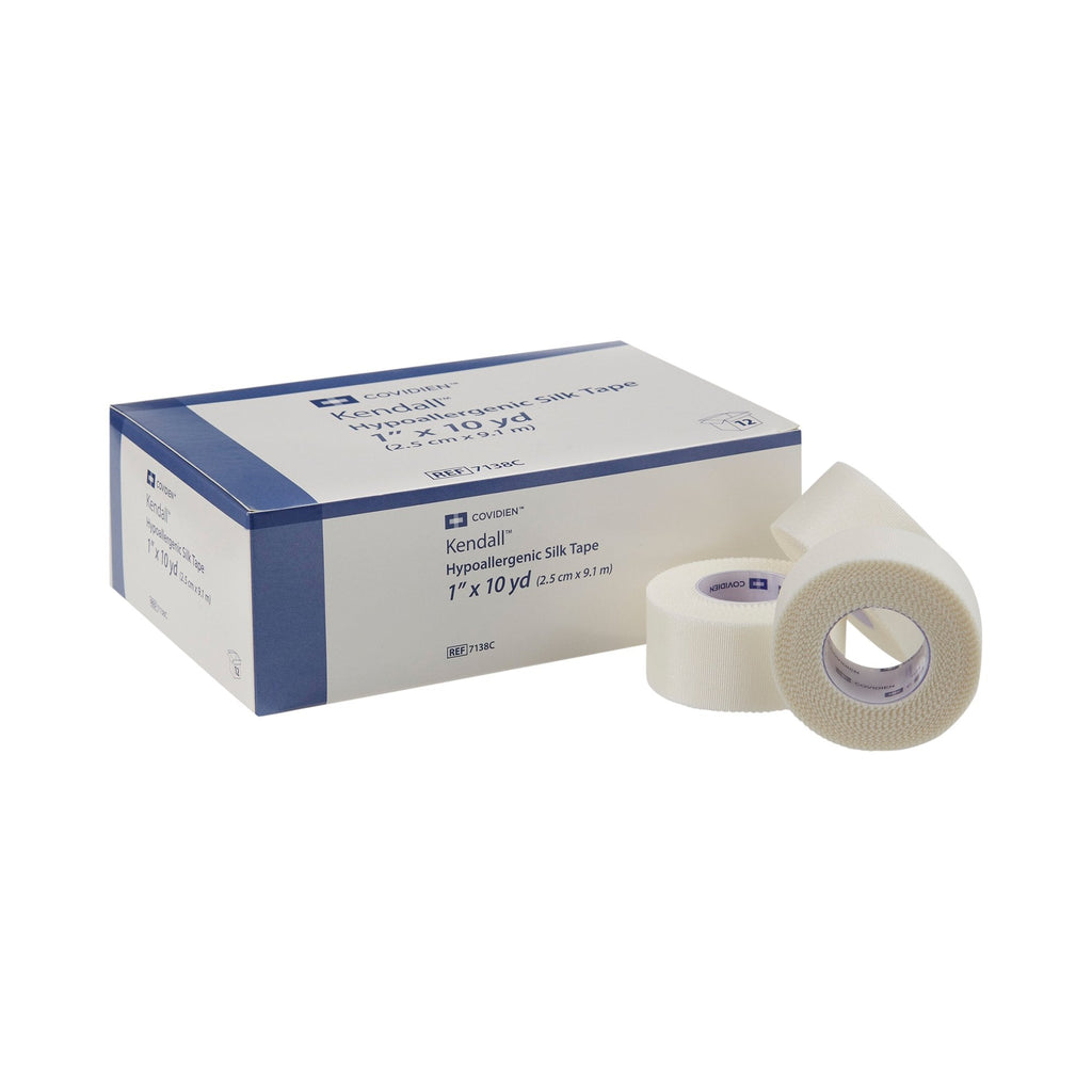 KendallÂª Hypoallergenic Silk-Like Cloth Medical Tape, 1 Inch x 10 Yard, White