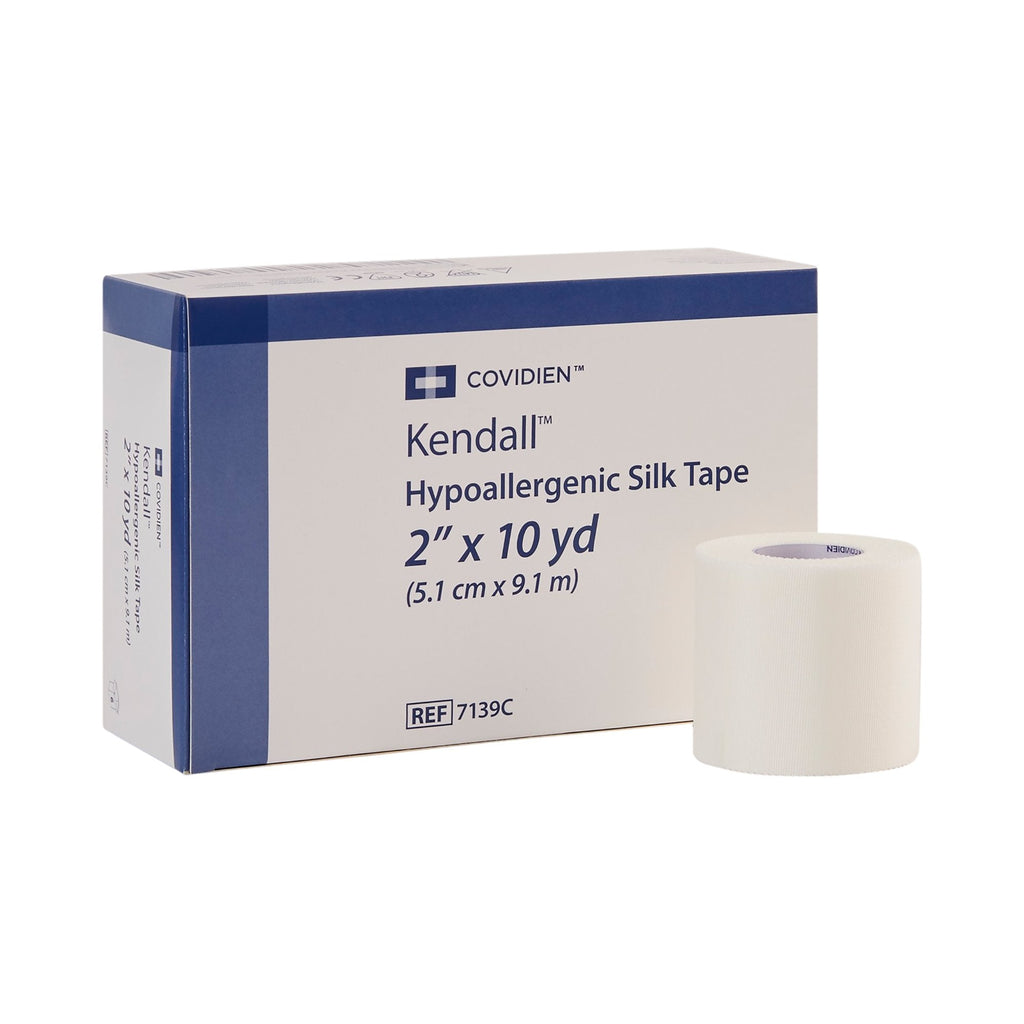 KendallÂª Hypoallergenic Silk-Like Cloth Medical Tape, 2 Inch x 10 Yard, White