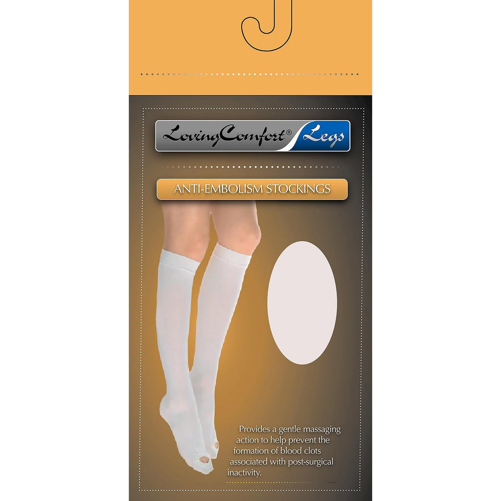 Loving ComfortÂ¨ Anti-Embolism Knee-High Stockings, X-Large / Regular, White