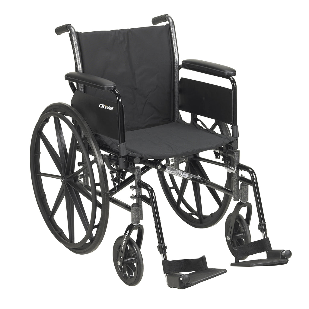 driveÂª Cruiser III Lightweight Wheelchair, 18-inch Seat Width