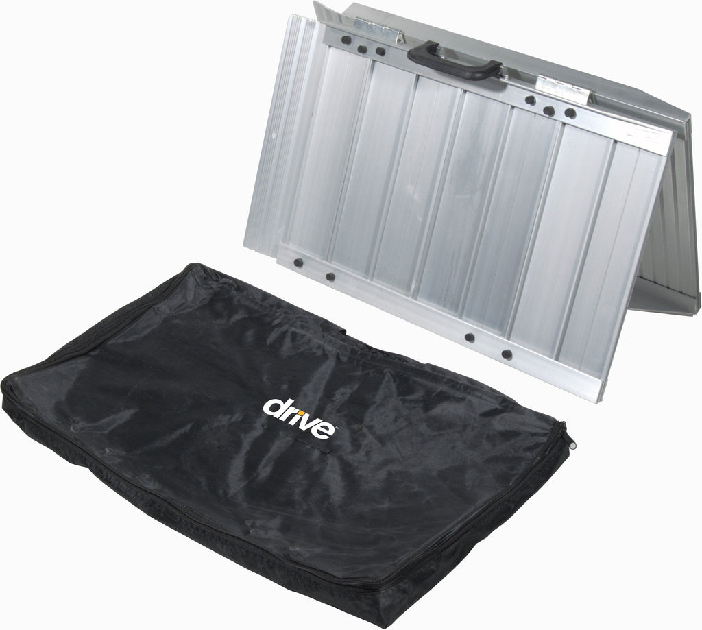 driveÂª Wheelchair Ramp, For Use With Wheelchair, 37 in. L x 28.5 in. W x 4 in. H, Steel
