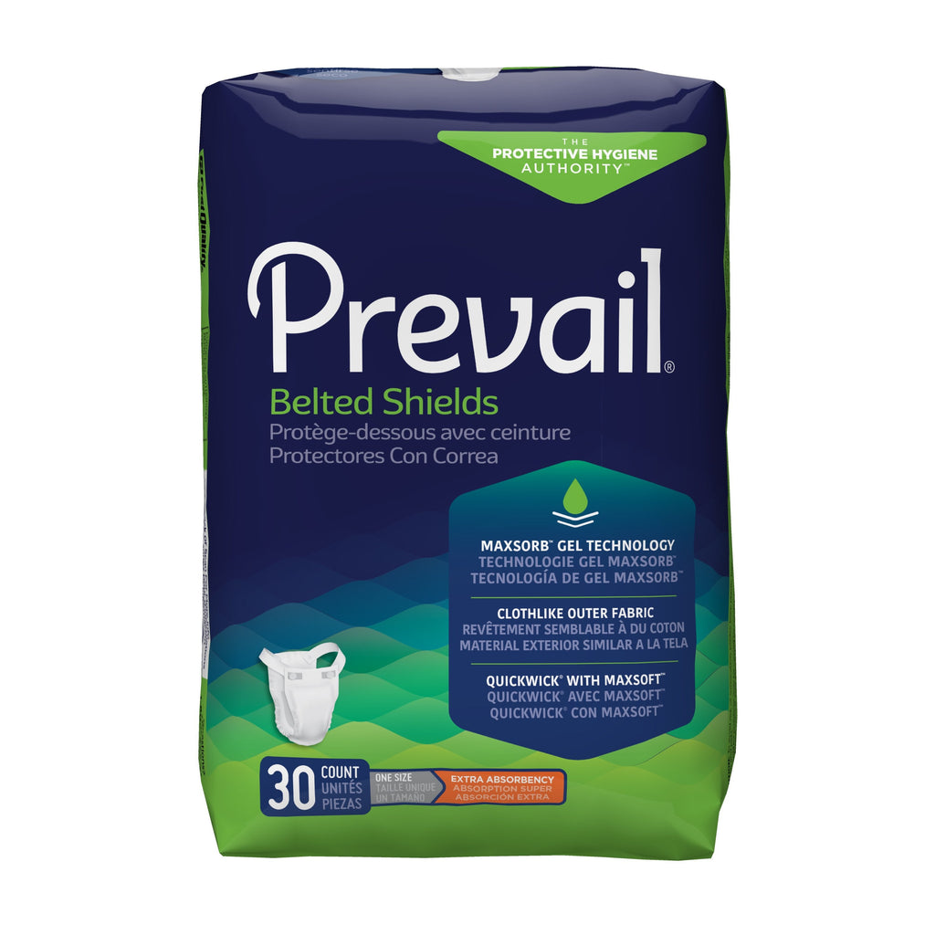 PrevailÂ¨ Belted Shields Incontinence Belted Undergarment, One Size Fits Most