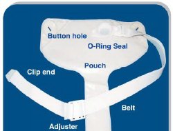 Nu-HopeÂª One-Piece Drainable White Ileostomy Pouch, 7/8 to 1-1/8 Inch Stoma, Right