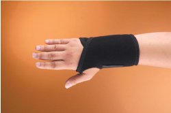 Wrist Brace Modabber™ Aluminum / Neoprene Left Hand Black Standard 
