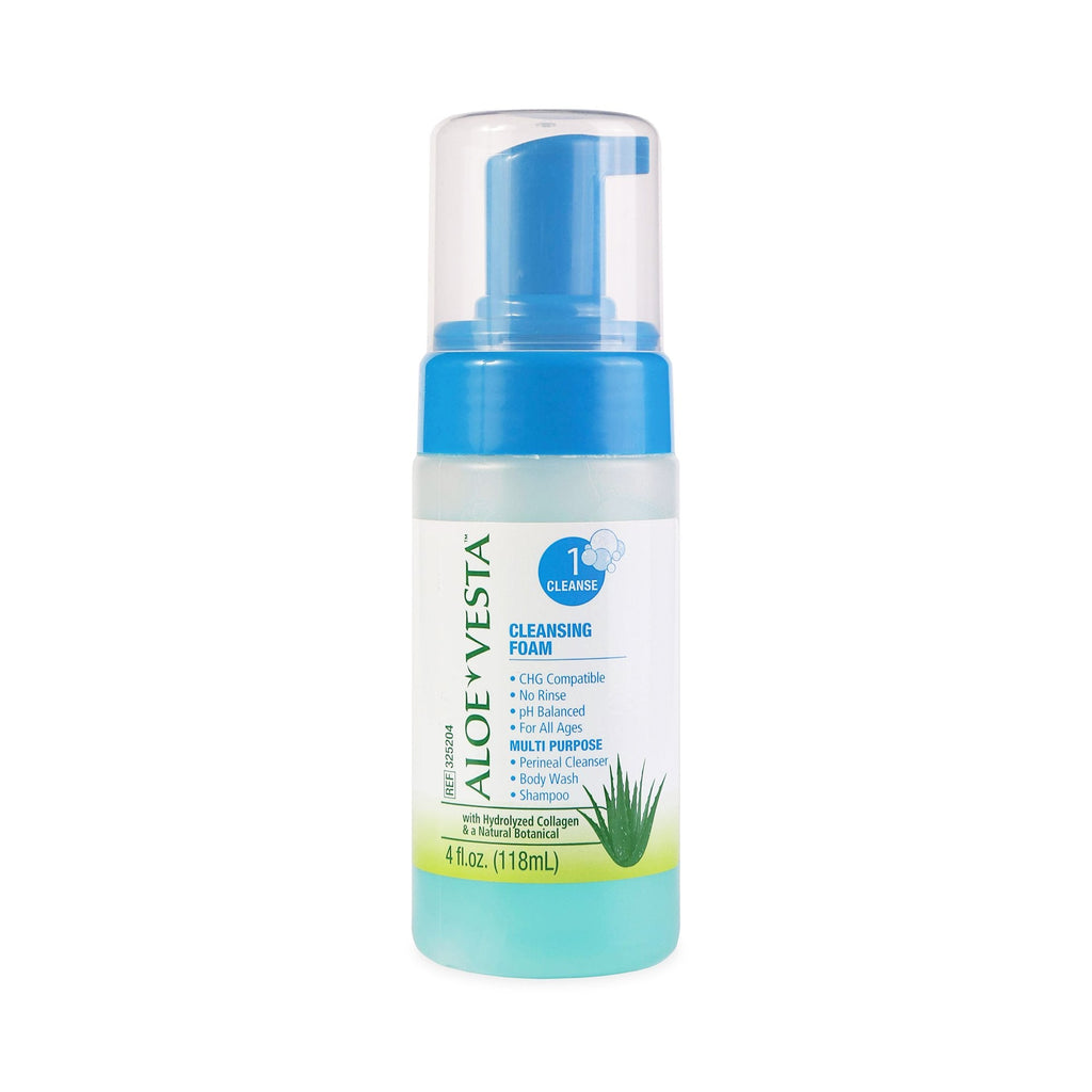 Aloe Vesta Body Wash, Foaming, Pump Bottle, Green, 4 oz