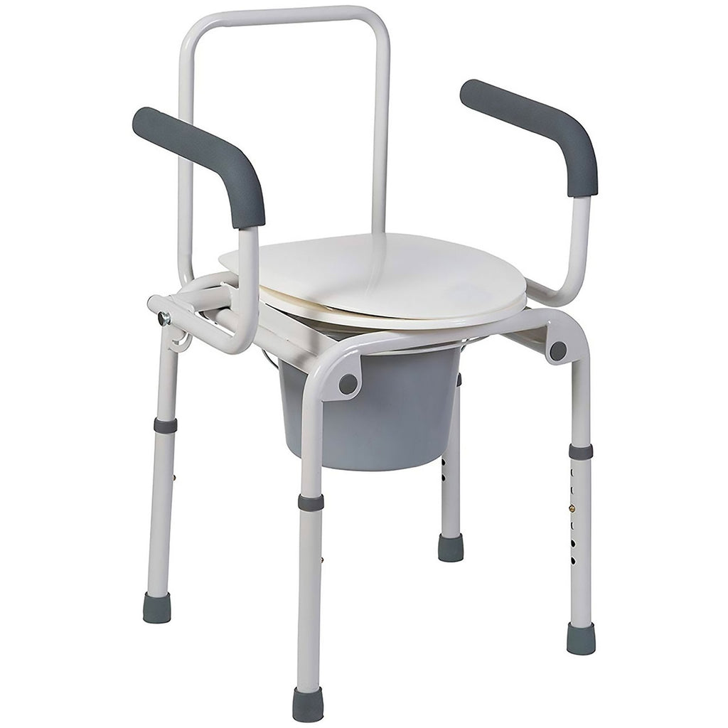 MabisÂ¨ Drop-Arm Steel Commode