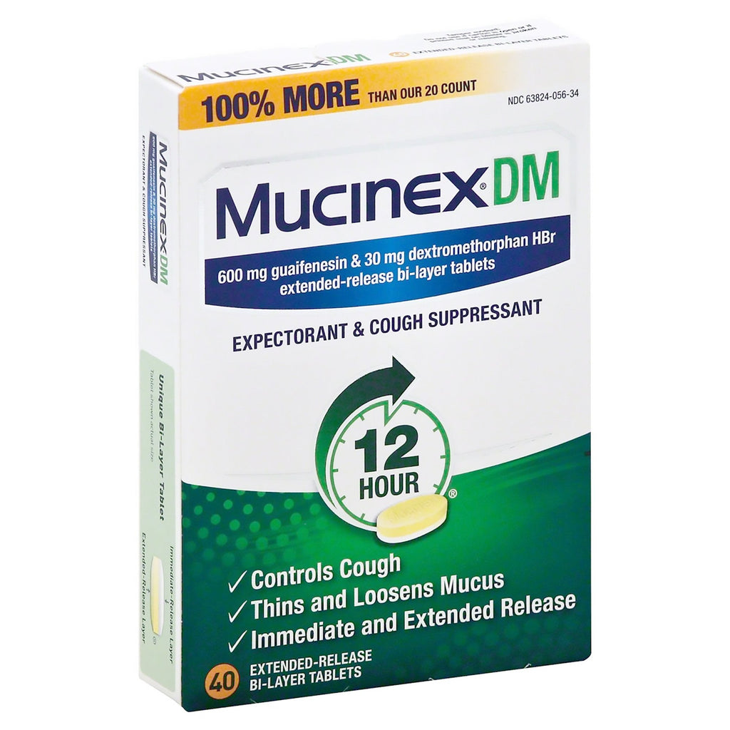 MucinexÂ¨ DM Guaifenesin / Dextromethorphan HBr Cold and Cough Relief