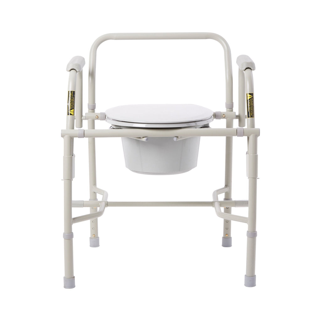driveÂª Deluxe Steel Drop-Arm Commode Chair