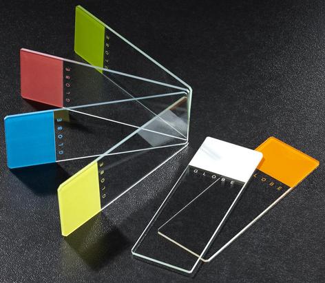 Color Coded Ground Edges Microscope Slide