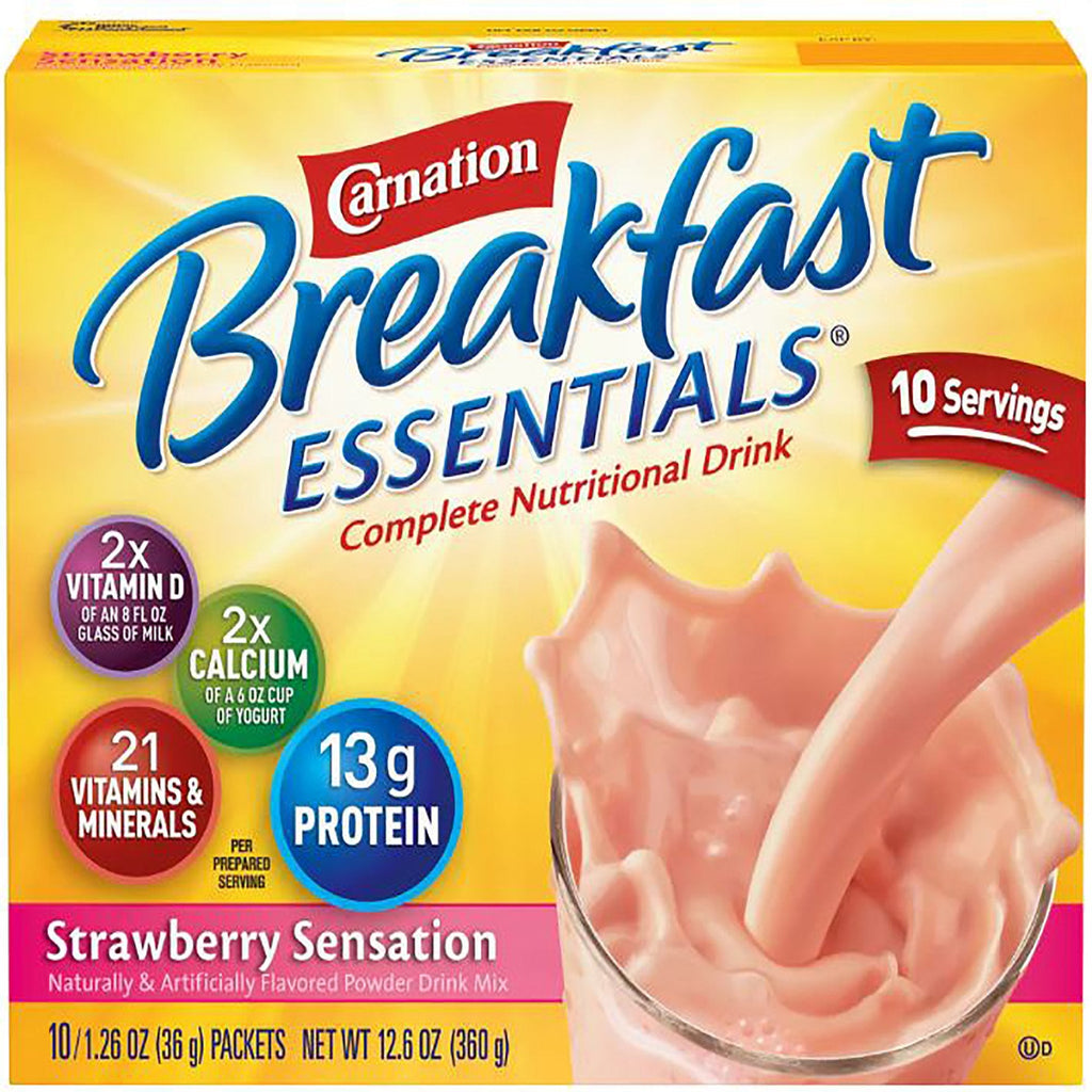 Carnation Breakfast EssentialsÂ¨ Strawberry Oral Supplement, 1.26 oz. Individual Packet