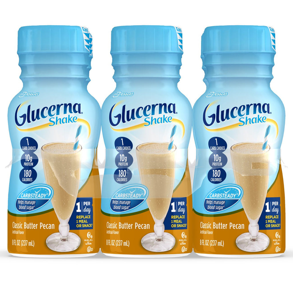 GlucernaÂ¨ Shake Butter Pecan Oral Supplement, 8 oz. Bottle