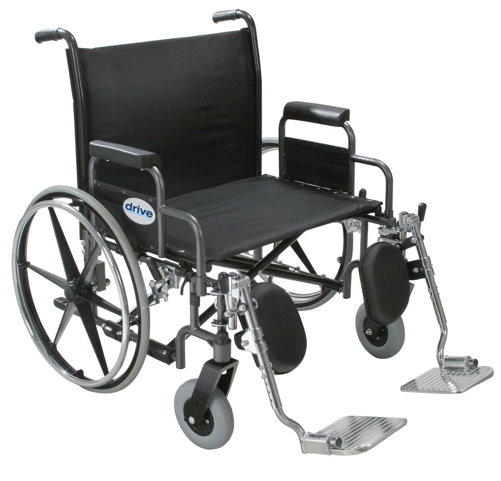 driveÂª Sentra Extra HD Bariatric Wheelchair, 24-Inch Seat Width