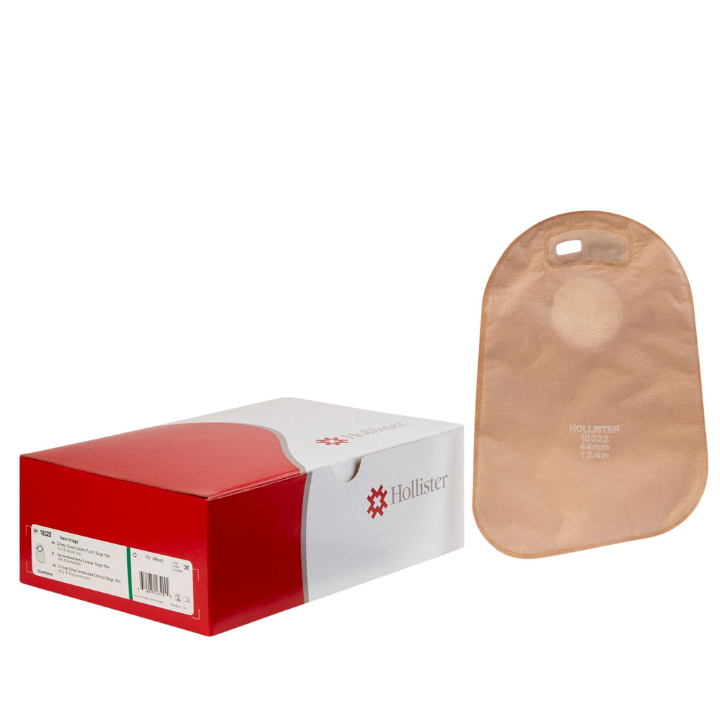New ImageÂª Two-Piece Closed End Beige Filtered Ostomy Pouch, 9 Inch Length, 1_ Inch Stoma