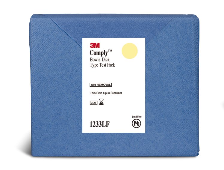 3M Comply Sterilization Bowie-Dick Test Pack, Type 2, Steam, 270Â¡ to 273Â¡F, Disposable, Lead-Free