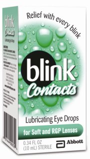 Blink Contacts Purified Water / Sodium Chloride Contact Lens Solution, 0.34 oz.