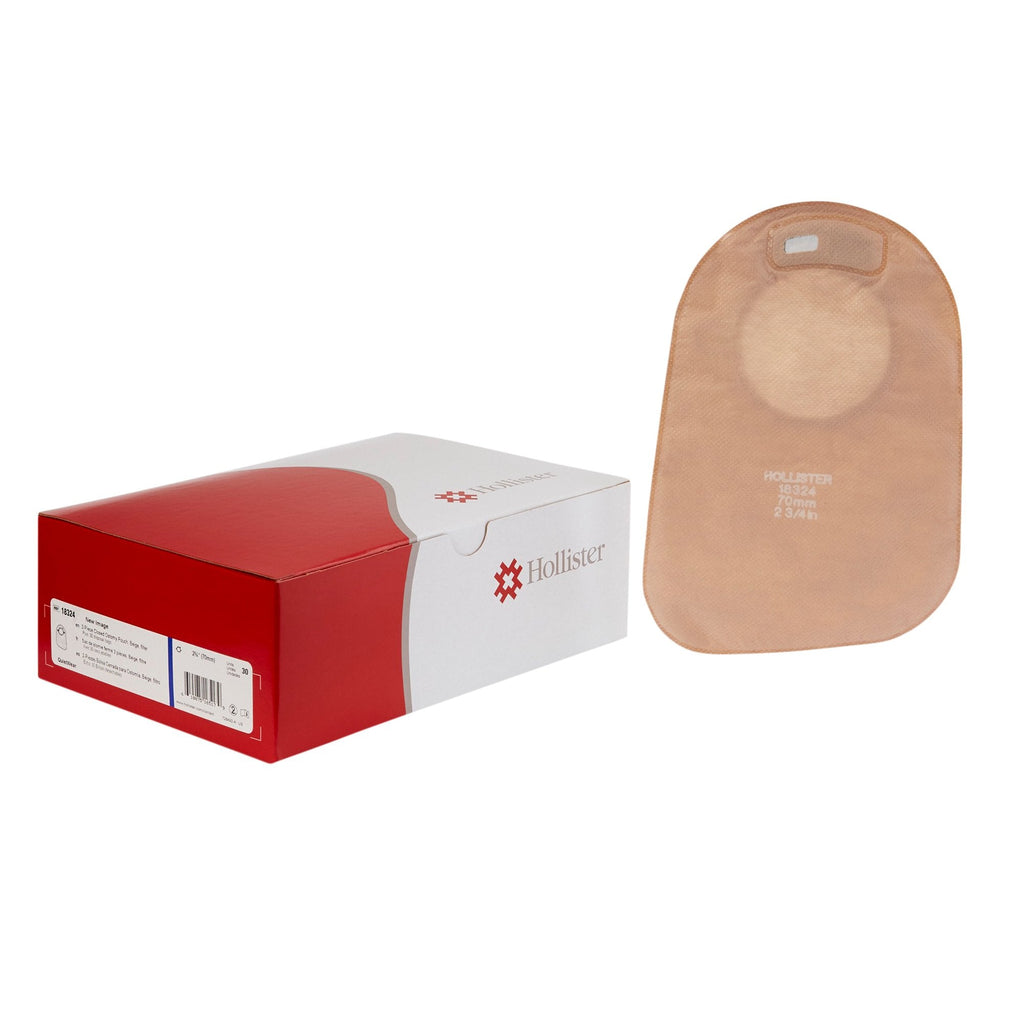 New ImageÂª Two-Piece Closed End Beige Filtered Ostomy Pouch, 9 Inch Length, 2_ Inch Flange
