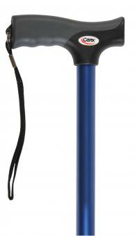 CarexÂ¨ Derby Cane, Aluminum, 31 - 40 in., Adjustable, Blue