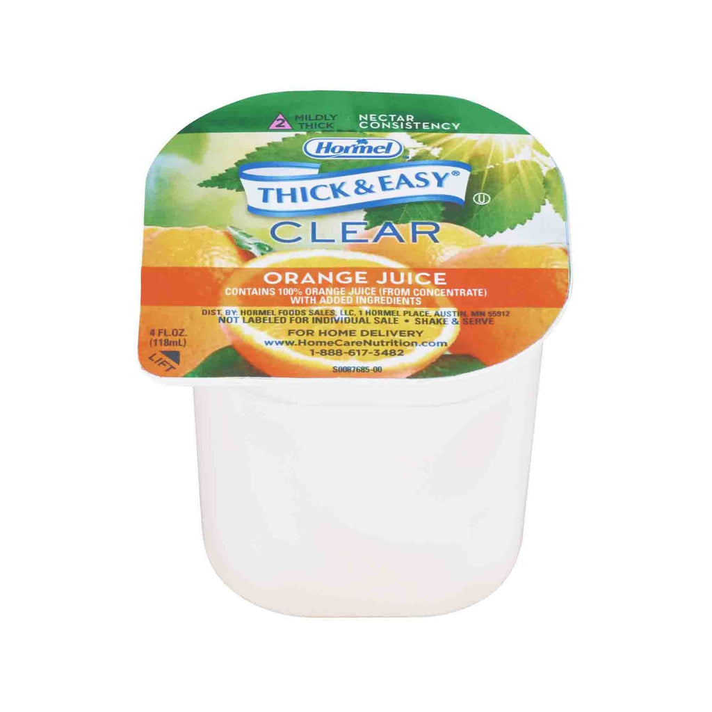 Thick & EasyÂ¨ Clear Honey Consistency Orange Thickened Beverage, 4 oz. Cup