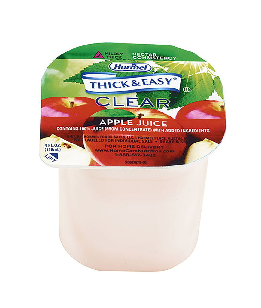 Thick & EasyÂ¨ Clear Nectar Consistency Apple Thickened Beverage, 4 oz. Cup