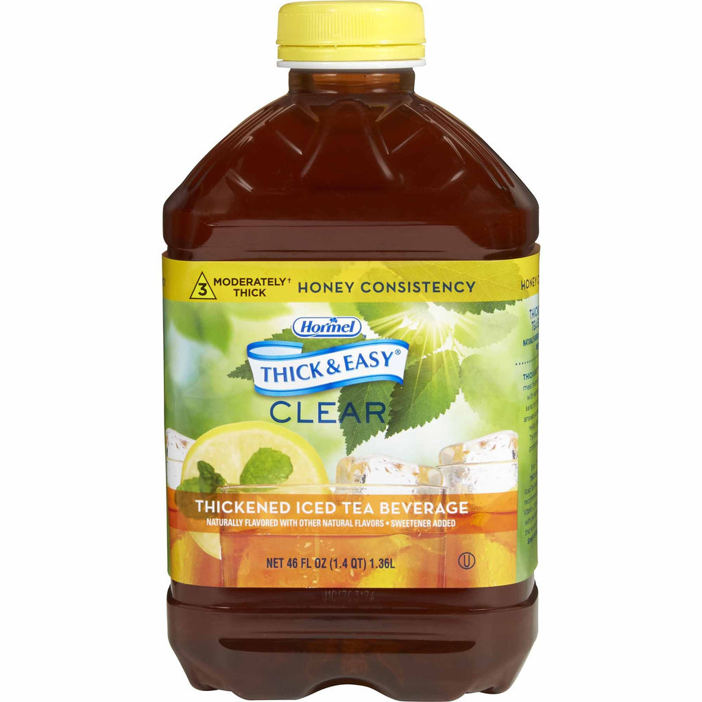 Thick & EasyÂ¨ Clear Honey Consistency Iced Tea Thickened Beverage, 46 oz. Bottle