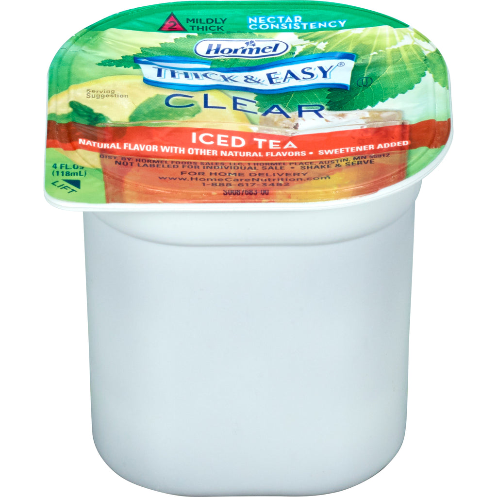 Thick & EasyÂ¨ Clear Nectar Consistency Iced Tea Thickened Beverage, 4 oz. Cup