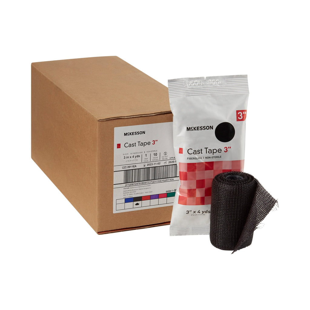 McKesson Black Cast Tape, 3 Inch x 4 Yard