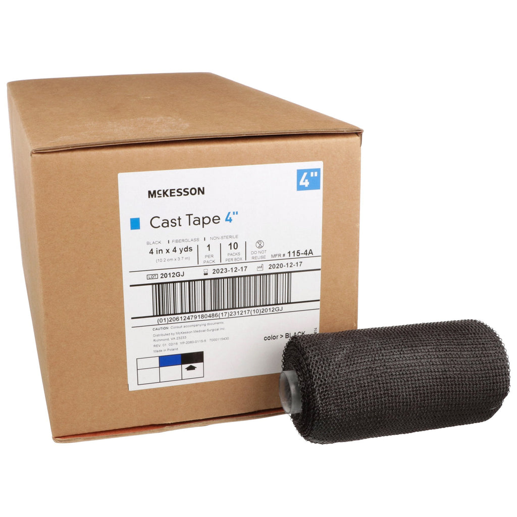 McKesson Black Cast Tape, 4 Inch x 4 Yard