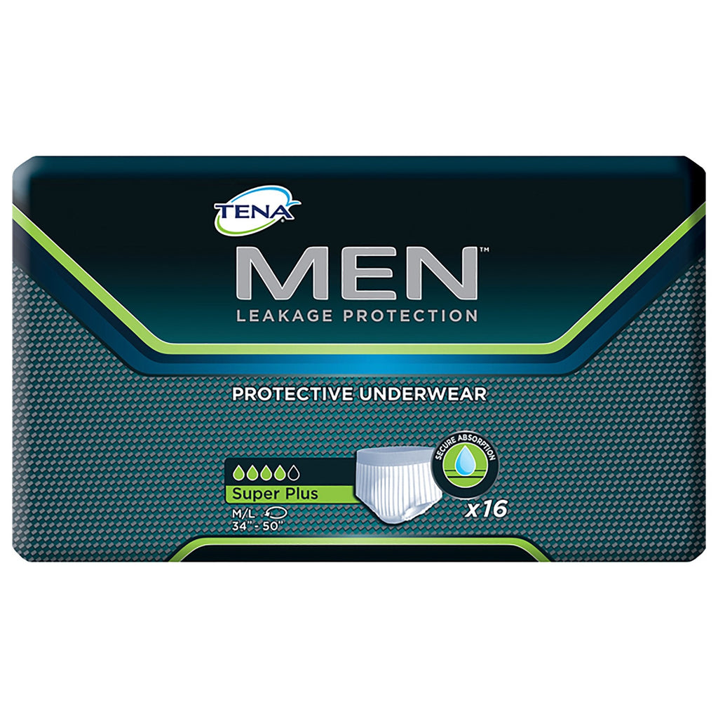 TenaÂ¨ MenÂª Super Plus Absorbent Underwear, Medium / Large