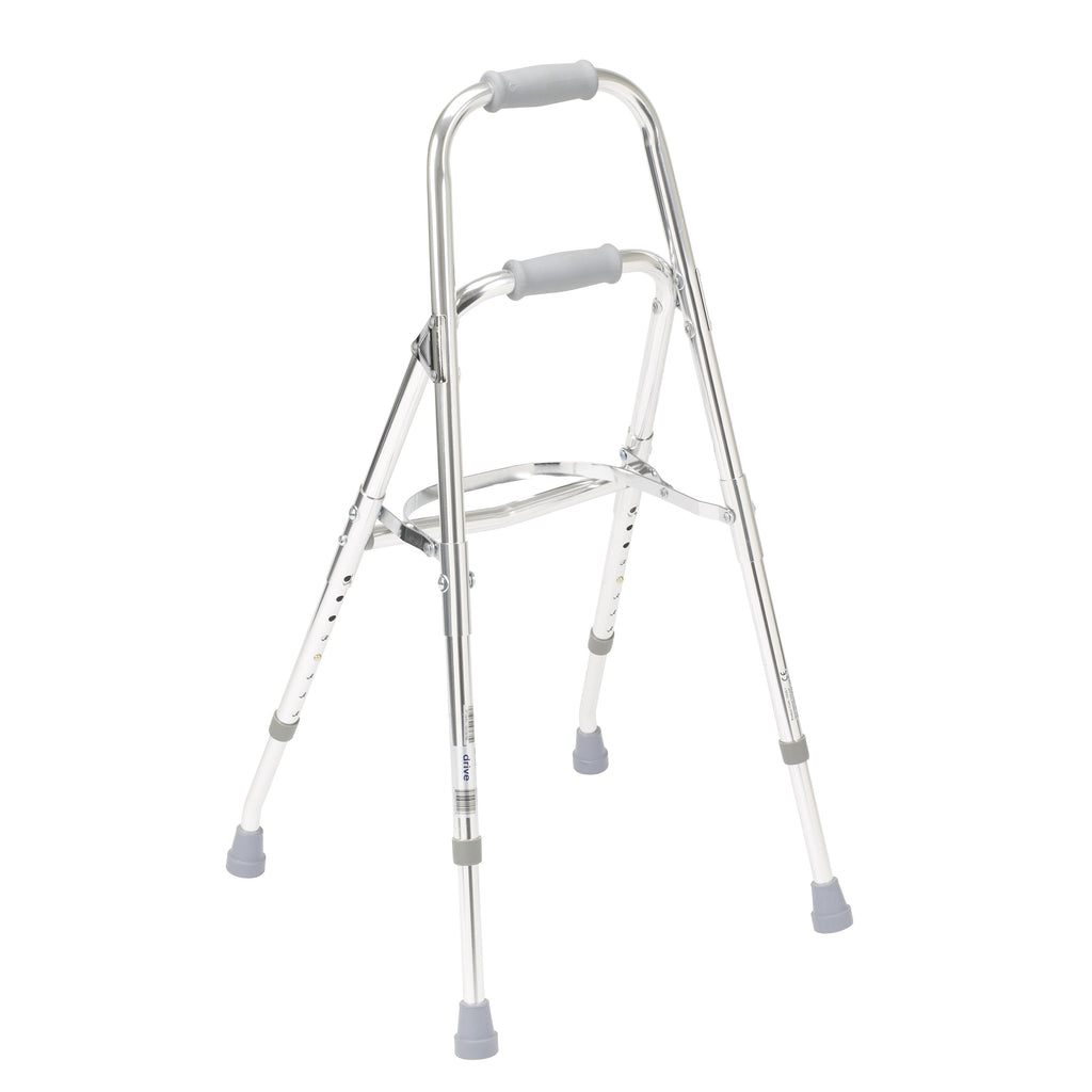 driveÂª Hemi Aluminum Side Step Folding Walker, 29_ Ã 37 Inch Height