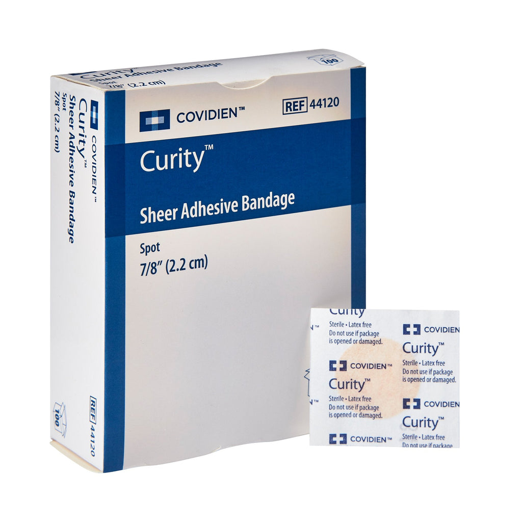 CurityÂª Sheer Adhesive Spot Bandage, 7/8-Inch Diameter