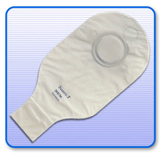Securi-TÂª Two-Piece Drainable Transparent Filtered Ostomy Pouch, 12 Inch Length, 2_ Inch Flange