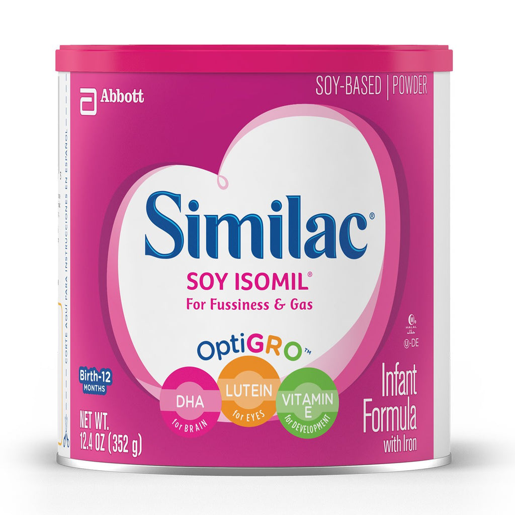 SimilacÂ¨ Soy IsomilÂ¨ For Fussiness and Gas Powder Infant Formula, 12.4 oz. Can