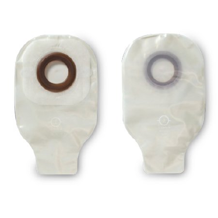Karaya 5 One-Piece Drainable Transparent Ostomy Pouch, 9 Inch Length, Mini , 1_ Inch Flange