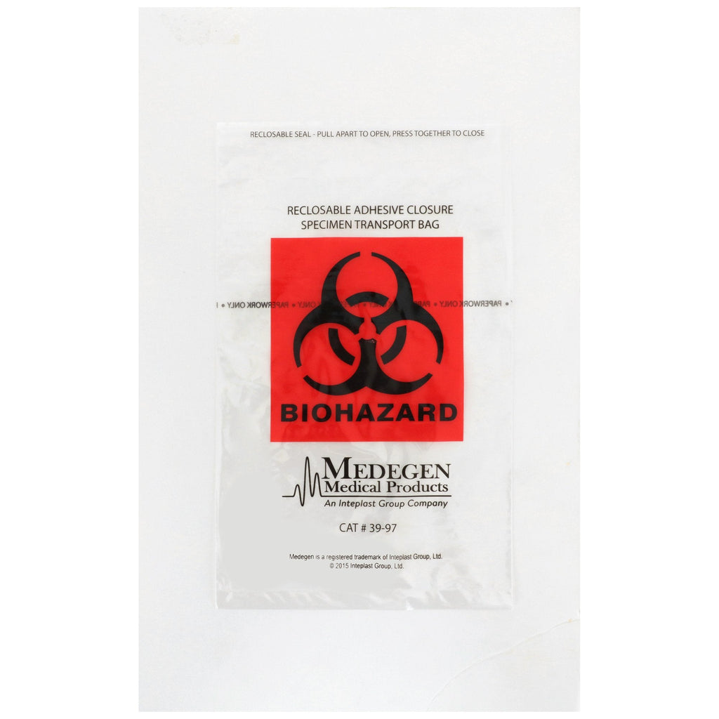McKesson Specimen Transport Bag with Document Pouch, 6 x 9 Inch