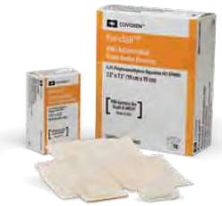 KendallÂª AMD Adhesive with Border Antimicrobial Foam Dressing, 1_ x 3_ Inch