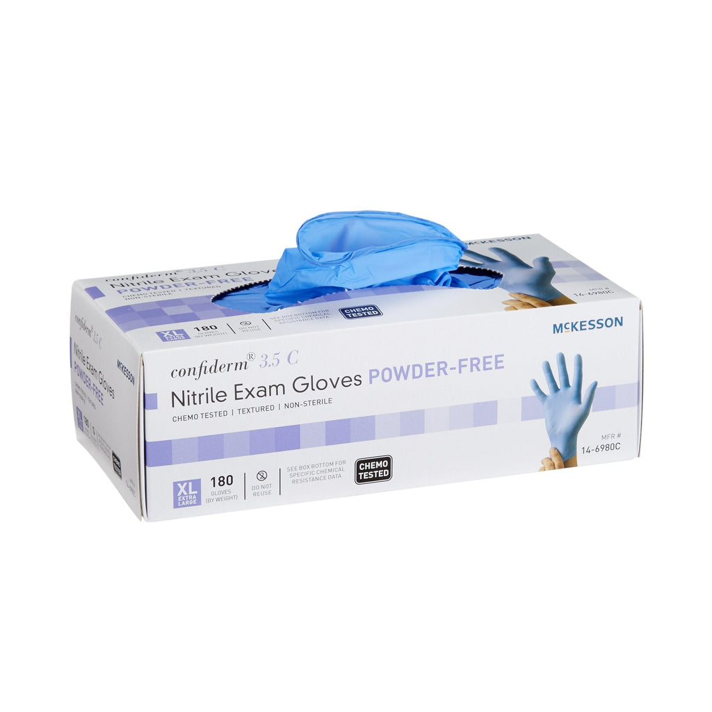 McKesson ConfidermÂ¨ 3.5C Nitrile Exam Glove, X-Large, Blue