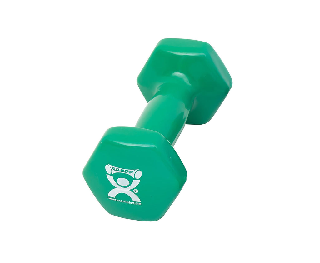 CanDoÂ¨ Vinyl Coated Dumbbell, Green, 3 lbs., Each
