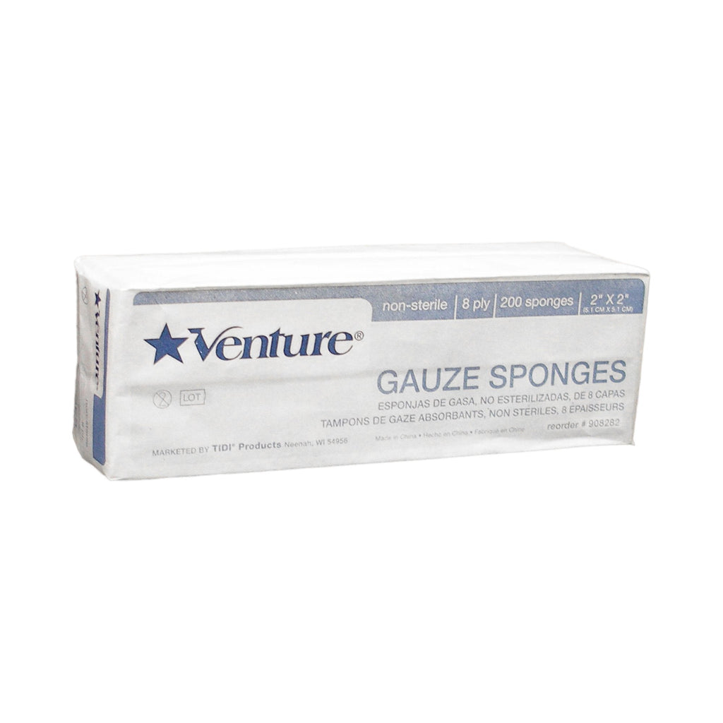 VentureÂª NonSterile Gauze Sponge, 2 x 2 Inch
