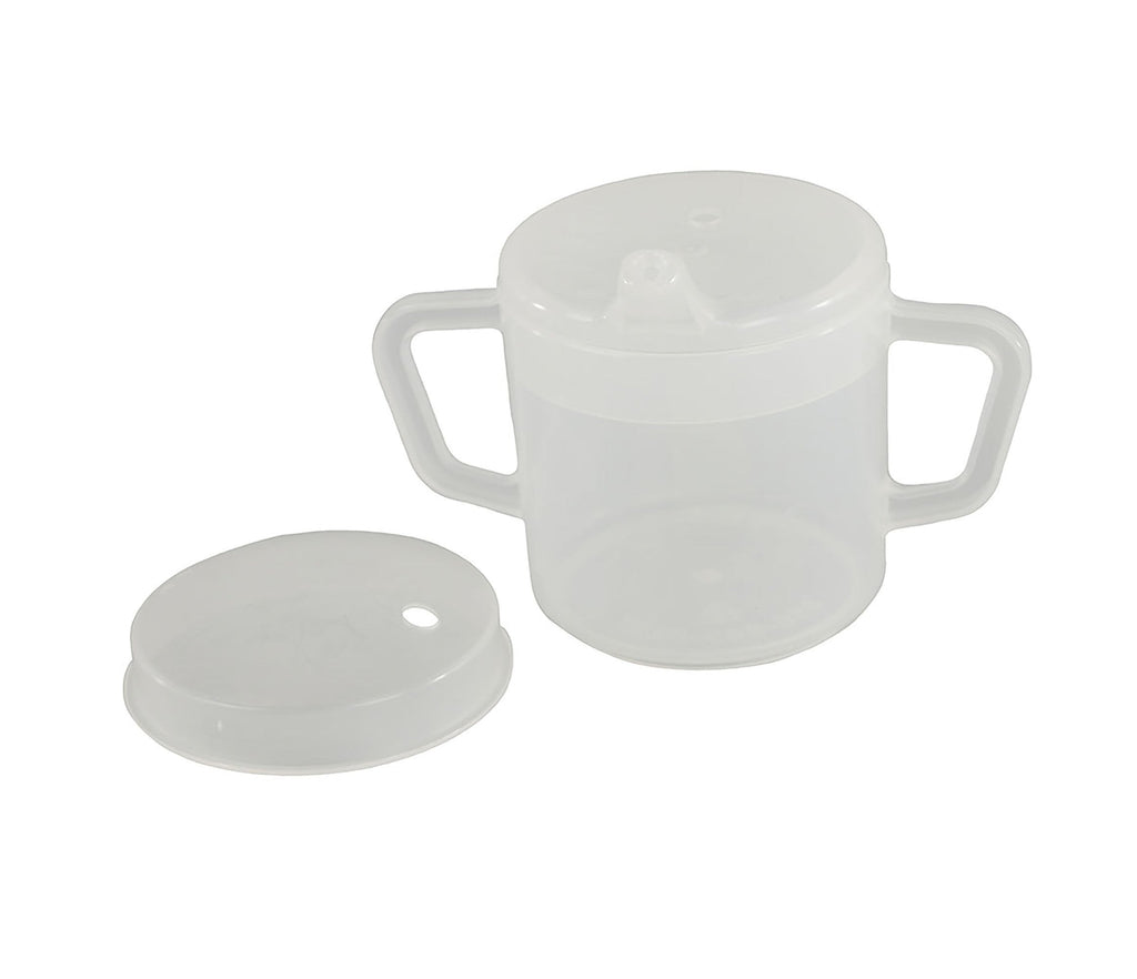 PSC 2-Handled Drinking Mug with Two Lids, 8 oz.