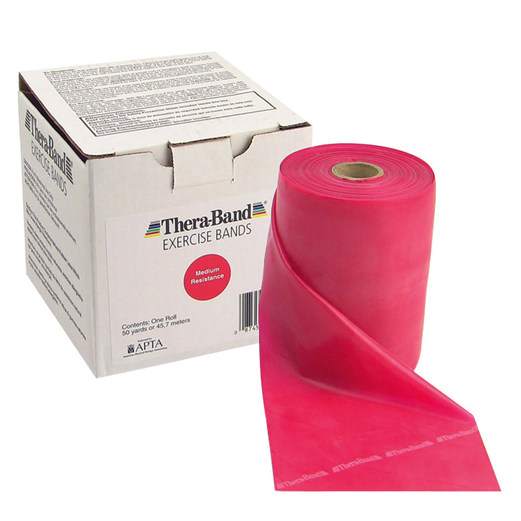 TheraBandÂ¨ Exercise Resistance Band, Red, 5 Inch x 50 Yard, Light Resistance